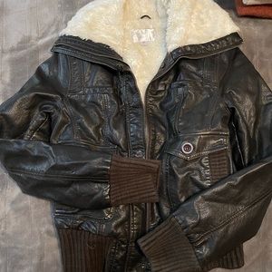Faux leather/fur jacket